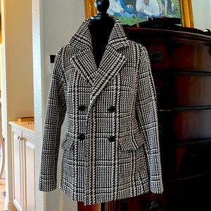 Tommy Hilfiger Black and White Pea Coat